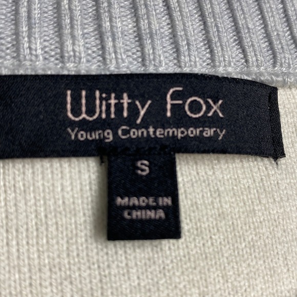 Witty Fox Light Blue Heathered Crew Neck Sweater Mature Casual Like New - Picture 8 of 10